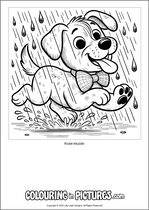 Free printable dog colouring page. Colour in Rozie Muzzle.