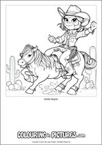 Free printable monkey themed colouring page of a monkey. Colour in Sadie Ripple.